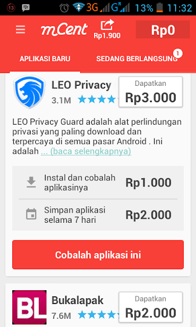 Download aplikasi android dapat imbalan pulsa