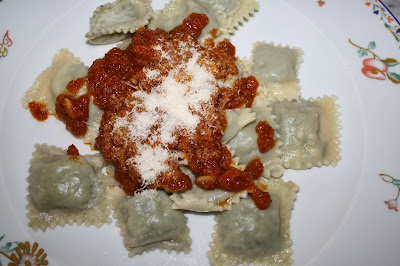 ravioli con il sugo di carne