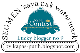 Lucky blogger no 9 - Segmen: Saya nak watermark by kapas-putih.blogspot.com