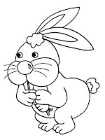 Jumping Rabbit Coloring Pages Printable