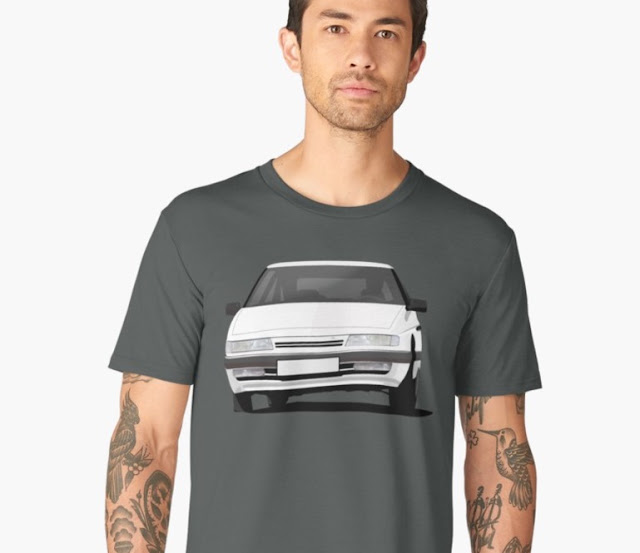 Citroën XM classic t-shirt illustration