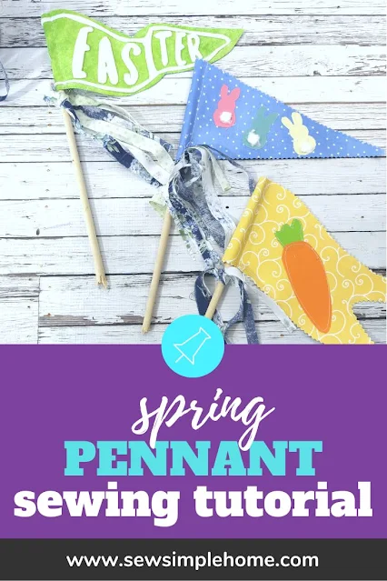 Create your own spring pennants with this simple and free sewing tutorial and pattern.