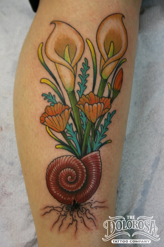 Dragon Carp tattoo Simple color scheme finished in about 15 hours
