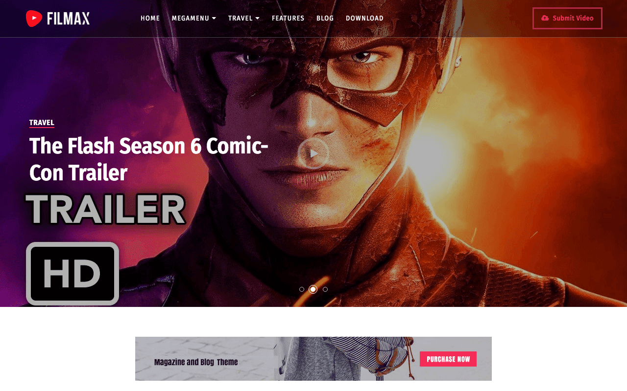 Filmax Movie Blogger Template