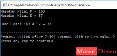 Contoh Program Operator Bitwise AND