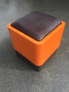 Retro Plastic Garden Cube Chair  - OCD The Vintage furniture Warehouse