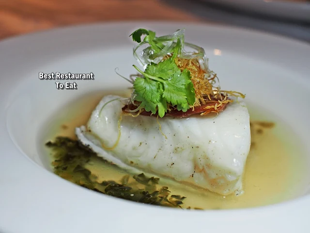 CNY 2019 Set Menu - Steamed Cod stuffed with Chinese Ham served with Honey and Supreme Stock Paste