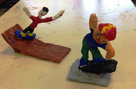 Fourth Grade Plaster Gestural Sculpture Art Lesson