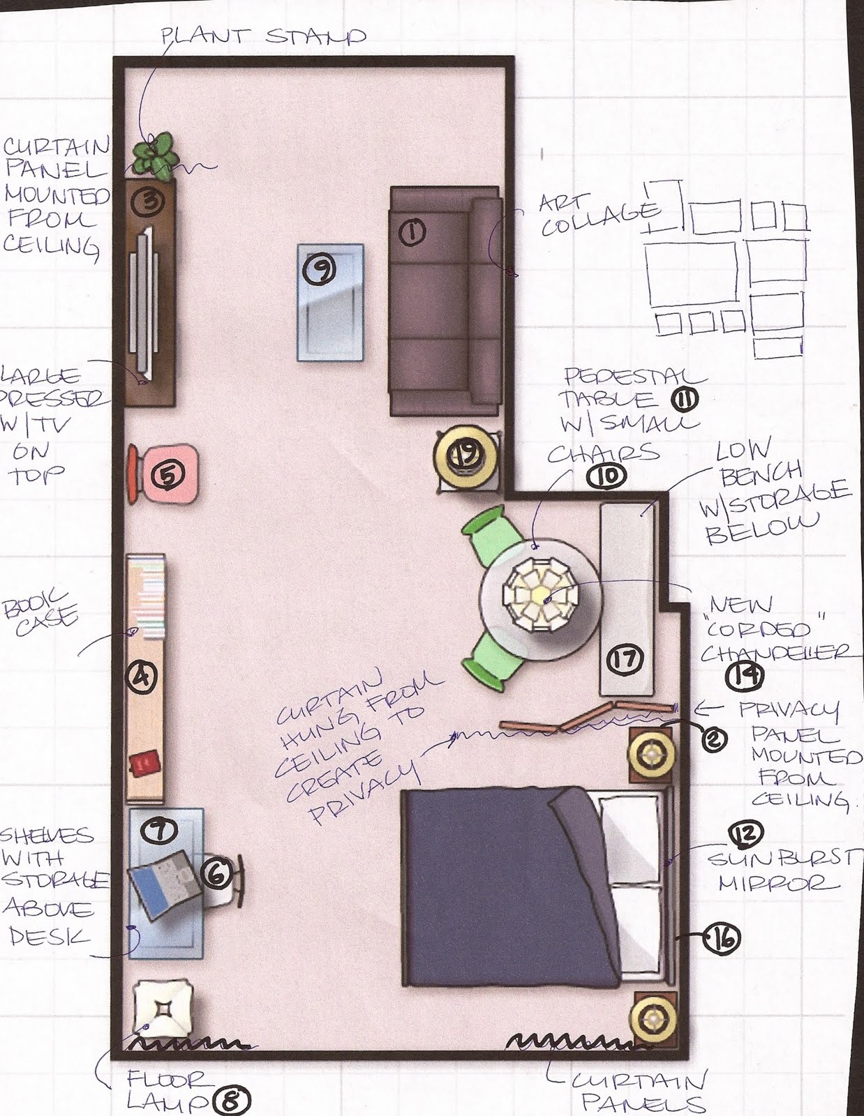 Studio Apartment Floor Plans