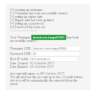 Akun SSH Premium Indonesia 3