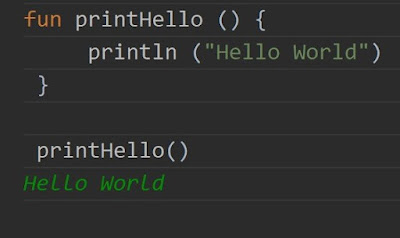 Hello World kotlin code