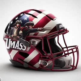 UMass Minutemen Patriotic Concept Helmet