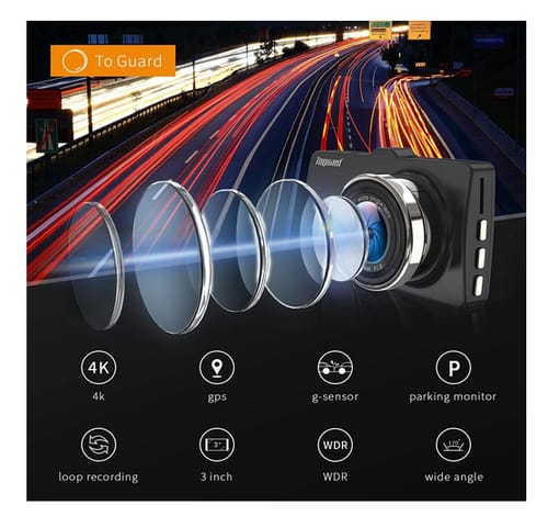 TOGUARD CE50G Dash Cam 4K Ultra HD Dash Car Camera