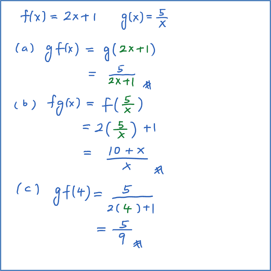 Composite Function Example 3 - SPM Additional Mathematics