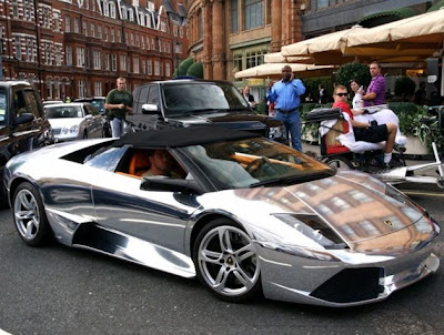 New 2009 Chrome Lamborgini Murcielago Roadster Image London Car