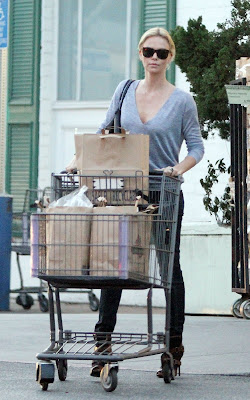 Charlize Theron out shopping at Bristol Farms in West Hollywood