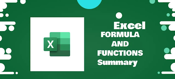 Excel Formula and Function Summary