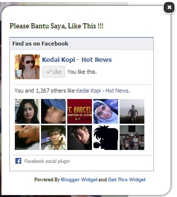 Inilah Memasang Widget Like Box Facebook Melayang di Blog