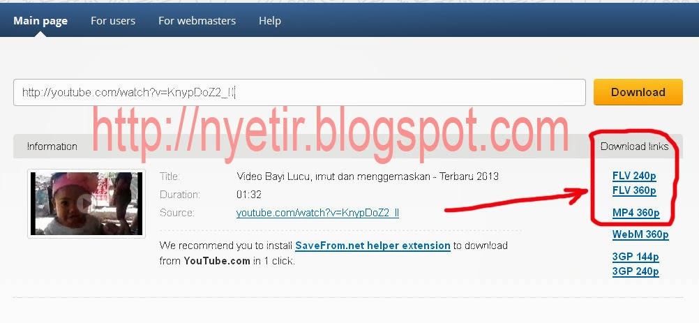 cara download video dari youtube