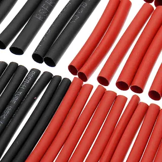 127Pcs Black&Red Weatherproof Heat Shrink Sleeving Tubing Tube Assortment Kit hown - store