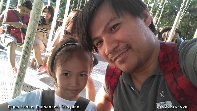 Father and Daughter bonding at the Flying Fiesta at Enchanted Kingdom.