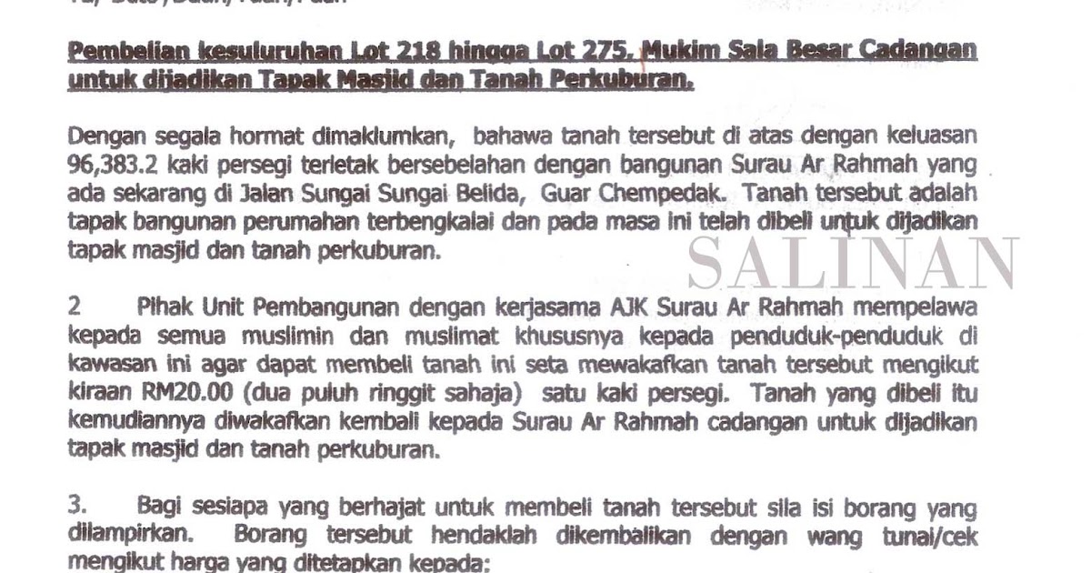 Contoh Surat Naiktaraf Syarikat