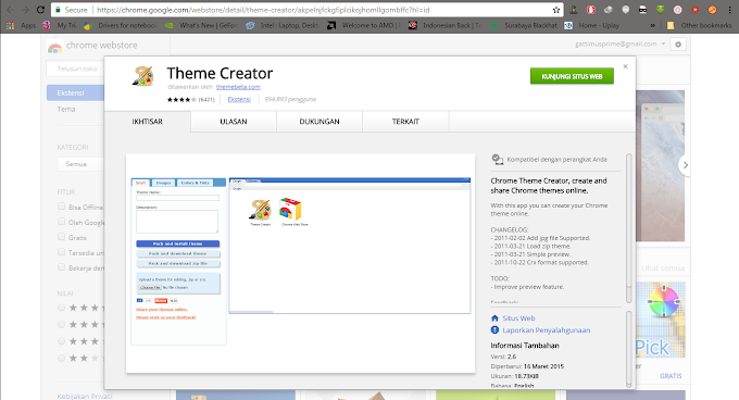 Cara Menyesuaikan Theme Browser Google Chrome dengan Theme Creator