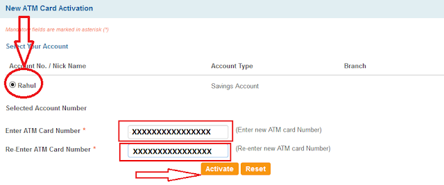 how to generate new atm pin number online sbi