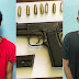 Dos reconocidos delincuentes apresados ocupando una arma de fuego sustraída mediante atraco 