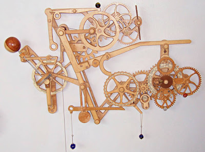 wooden clock works