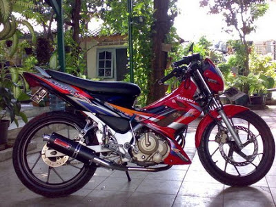 Modifikasi Suzuki satria FU 150 CC Drag