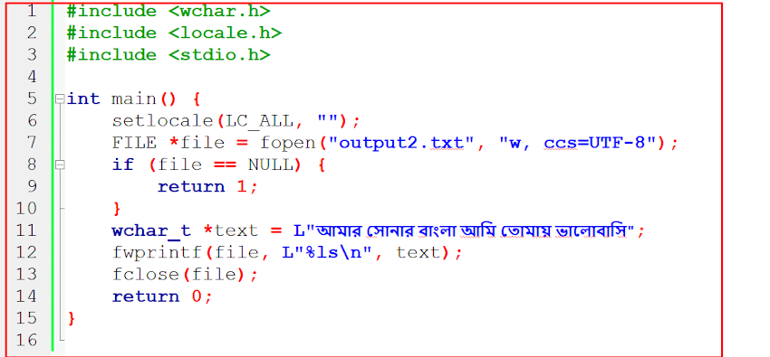 How to write bangla text in c programming with codeblocks