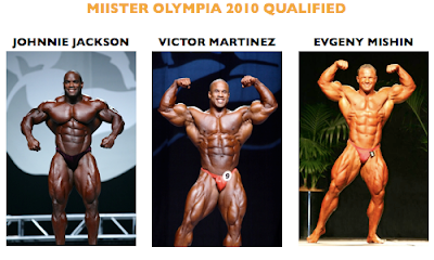 Mister Olympia 2010 bodybuilding contest bodybuilders qualified