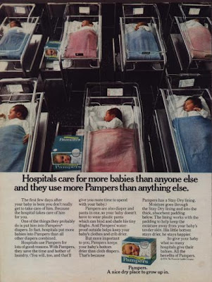 Pamper adverts during 1970s