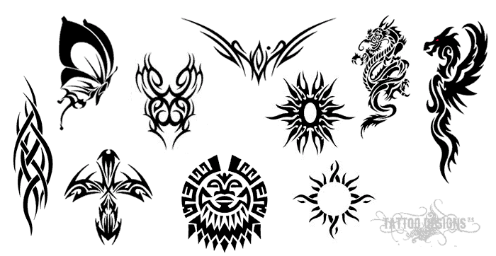 tattoo designs down side. tribal tattoo designs for