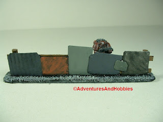 Urban 25-28mm war game terrain battlefield barricade made from scrap metal - close-up 3