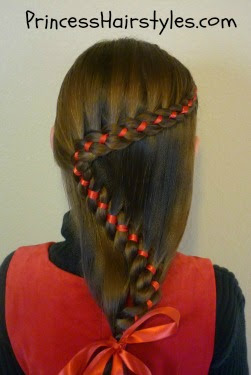 snake braid with ribbon