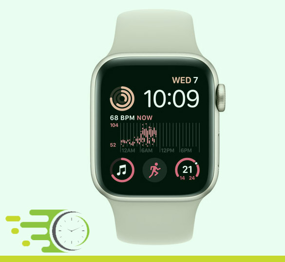 Apple Watch SE (GPS + Cellular) 40mm Starlight Aluminum Case with Starlight Sport Band (2022)