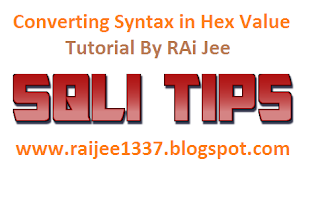 Syntax in Hex Value