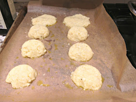 mounds of cauliflower on parchment papper