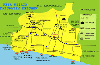  Peta  Wisata Unggulan Kabupaten Kebumen Gambar Peta  