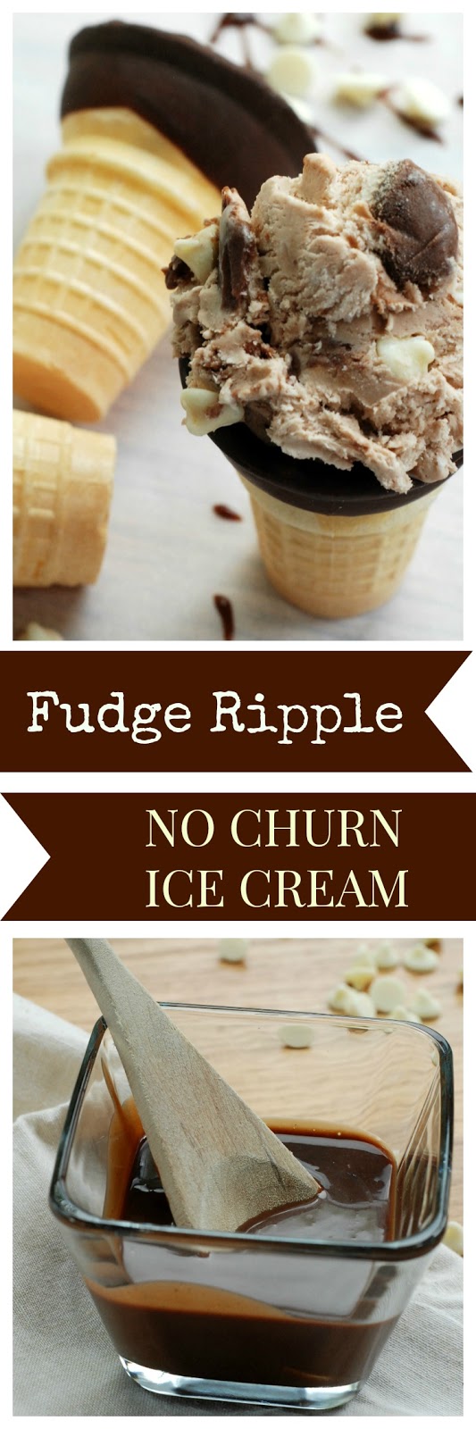 fudge ripple white chocolate no churn ice cream