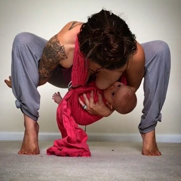 Mind-Blowing Pictures Of Woman Who Is Doing Yoga Poses While Breastfeeding Her Baby