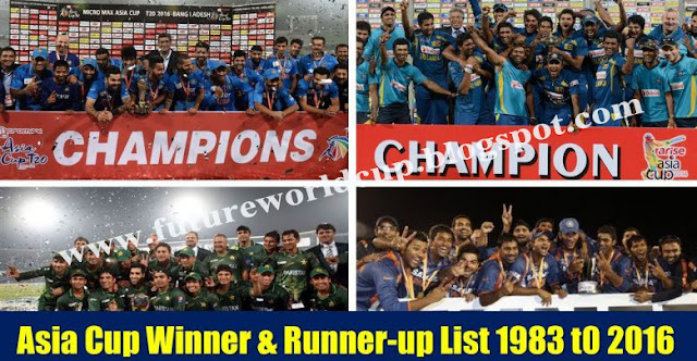 List of Asia Cup Cricket Winners