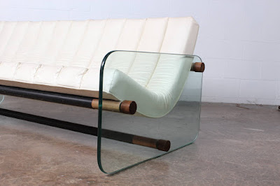 A Sofa With Glass Elements