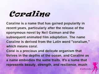 meaning of the name "Coraline"