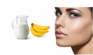 Banana and Milk for face and skin - Homeremediestipsideas