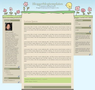 Birdies Secret Garden Blogger Template