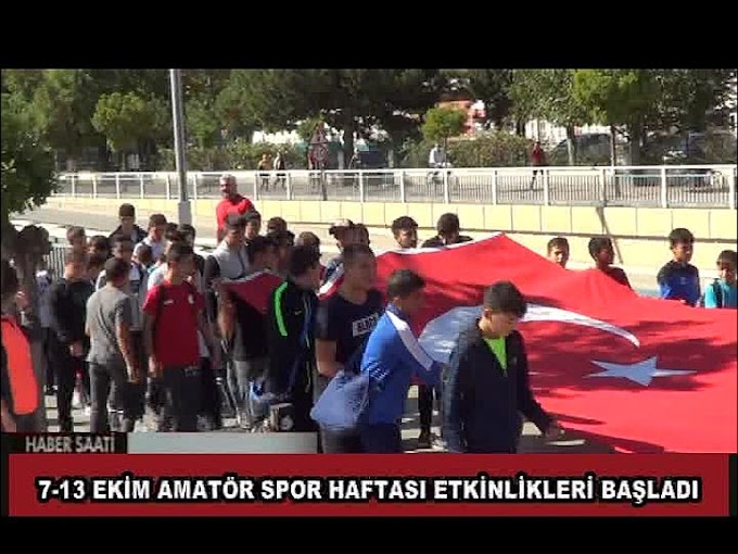  Amatör Spor Haftası etkinlikleri açılışı nedeniyle ilçemizde kortej yürüyüşü düzenlendi