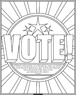 Vote! coloring page with an Aristotle quote  #coloring #elections #voting